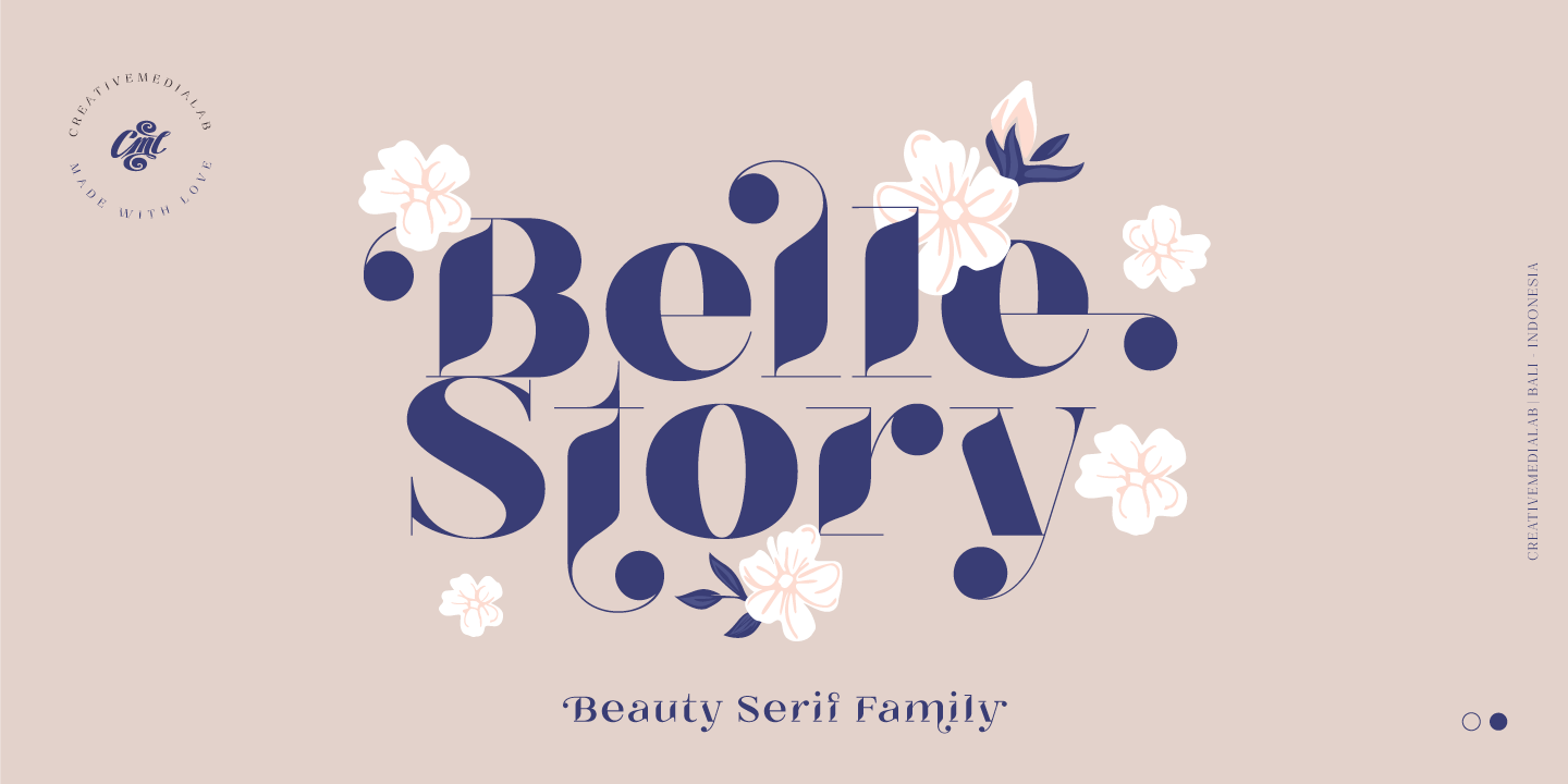 Beispiel einer Belle Story Regular-Schriftart